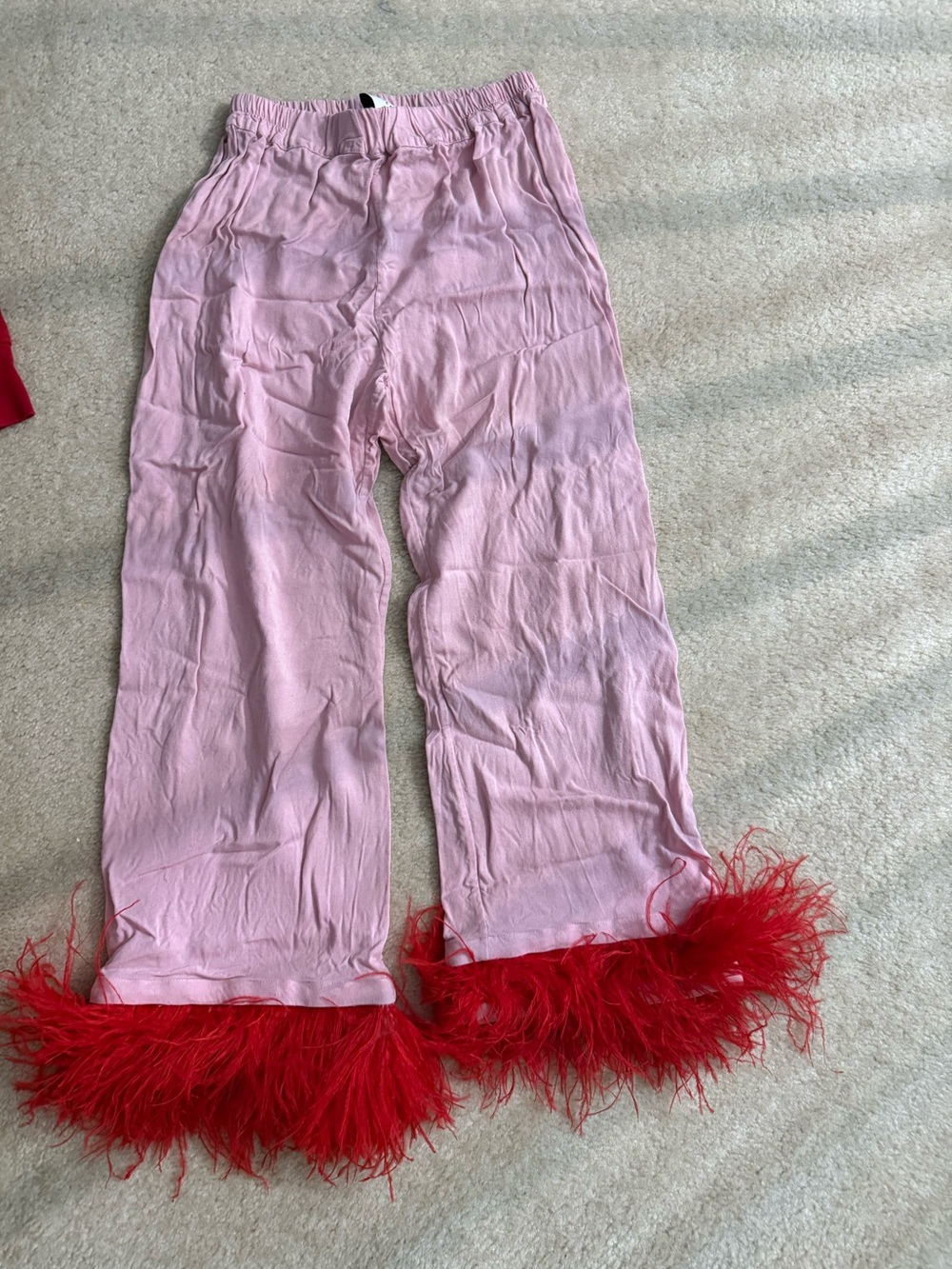 Sleeper pink w/ red trim pj pants size small
